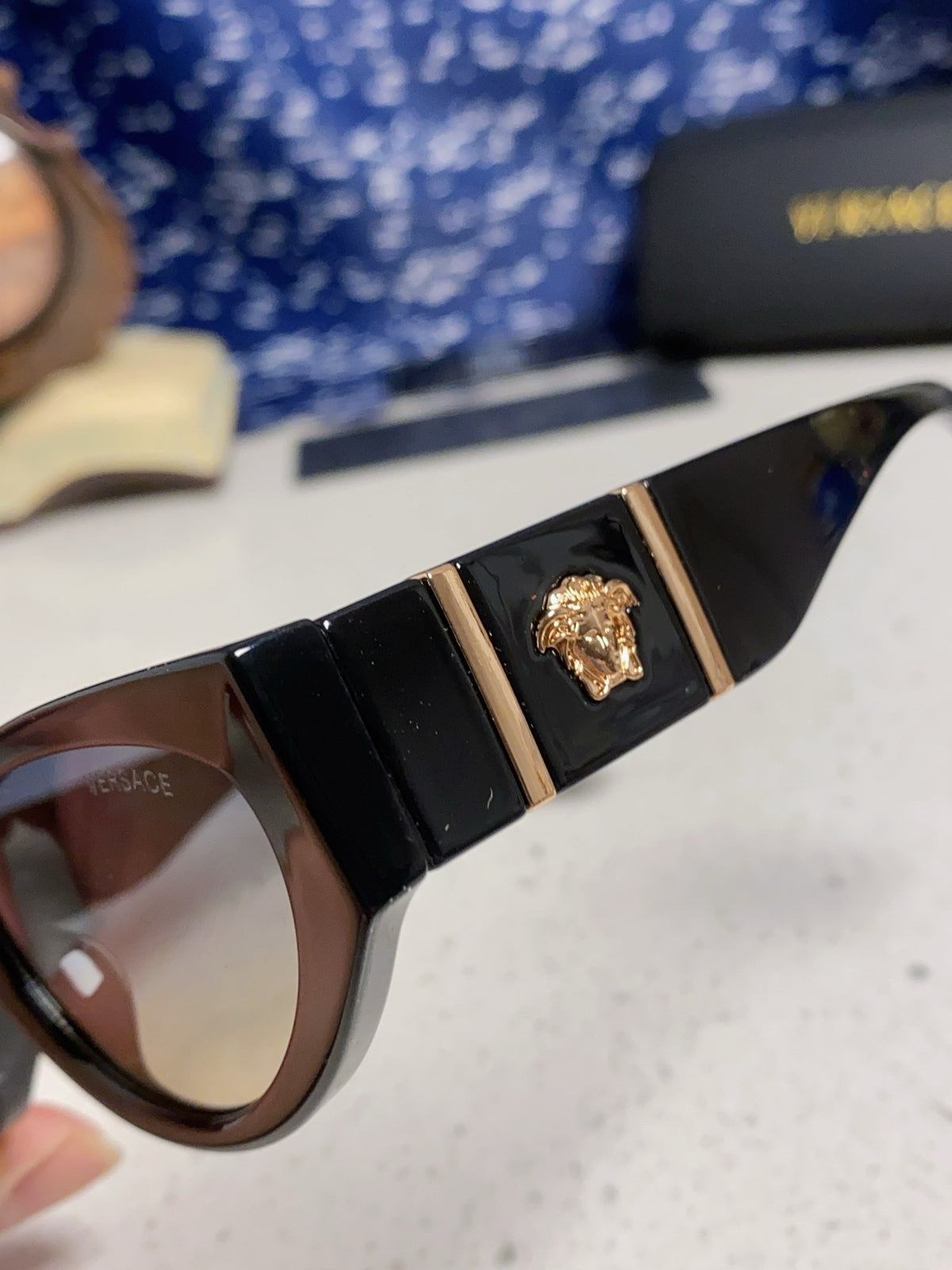 Versace Cat-Eye Silver Lens Sunglasses for Women - 358781 - detail image 7