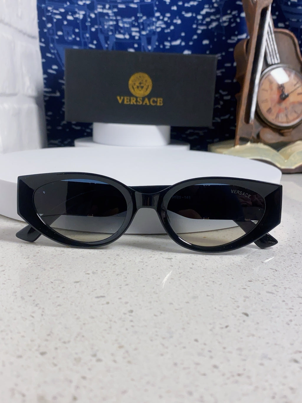 Versace Cat-Eye Silver Lens Sunglasses for Women - 358781 - detail image 9
