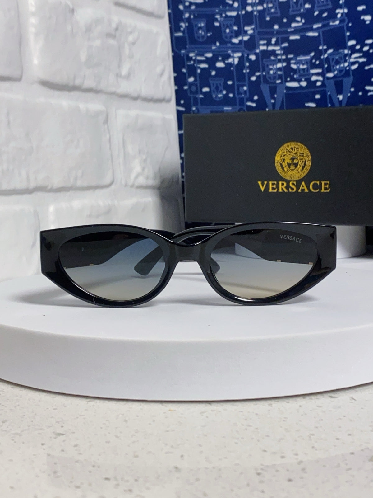 Versace Cat-Eye Silver Lens Sunglasses for Women - 358781 - detail image 2