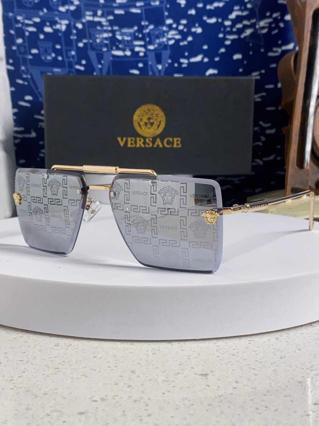Versace Lightweight Rimless Silver Lens Sunglasses for Men & Women - 358808