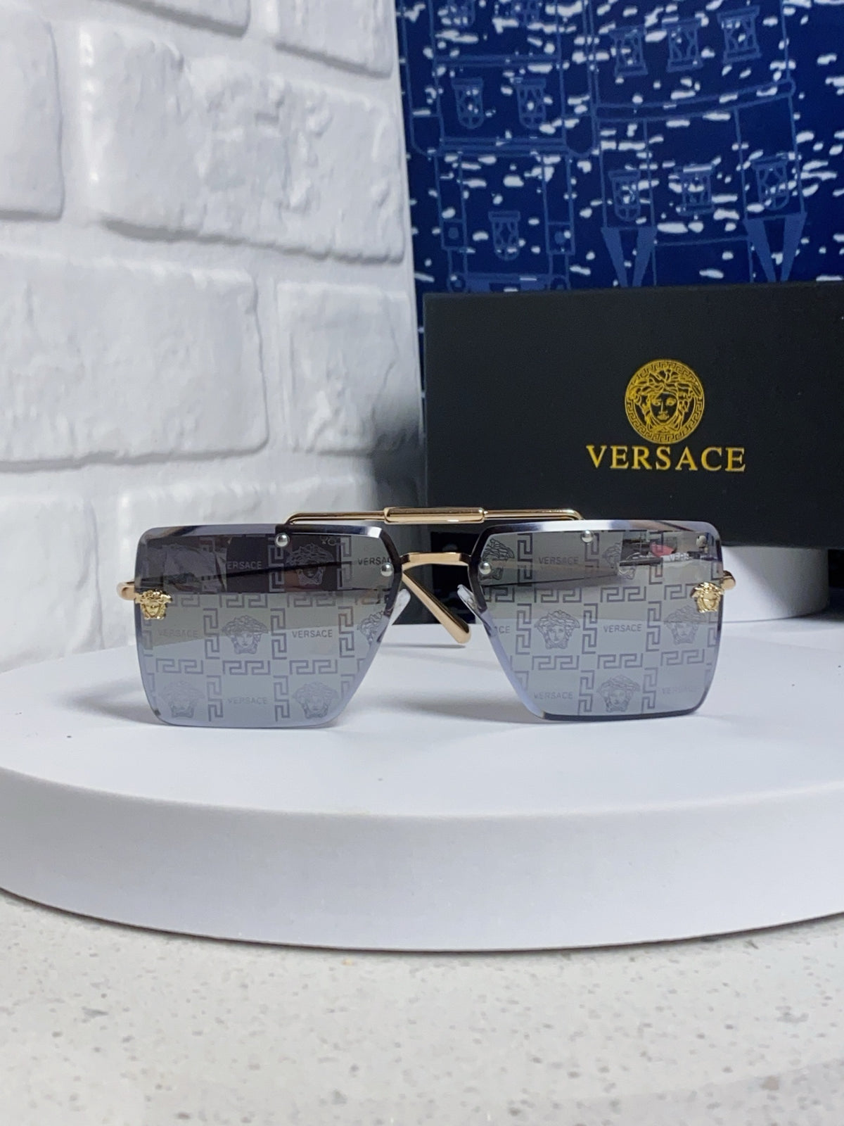 Versace Lightweight Rimless Silver Lens Sunglasses for Men & Women - 358808 - detail image 2