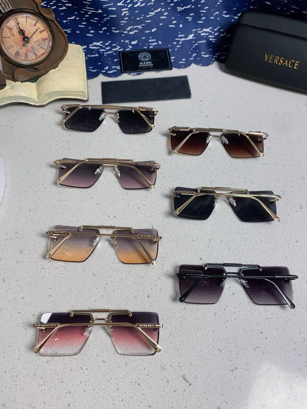 Versace Lightweight Rimless Silver Lens Sunglasses for Men & Women - 358809 - detail image 11
