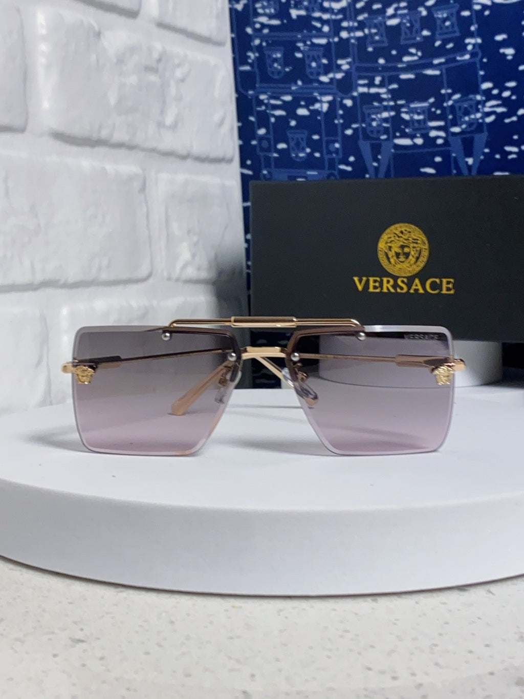Versace Lightweight Rimless Silver Lens Sunglasses for Men & Women - 358809 - detail image 2