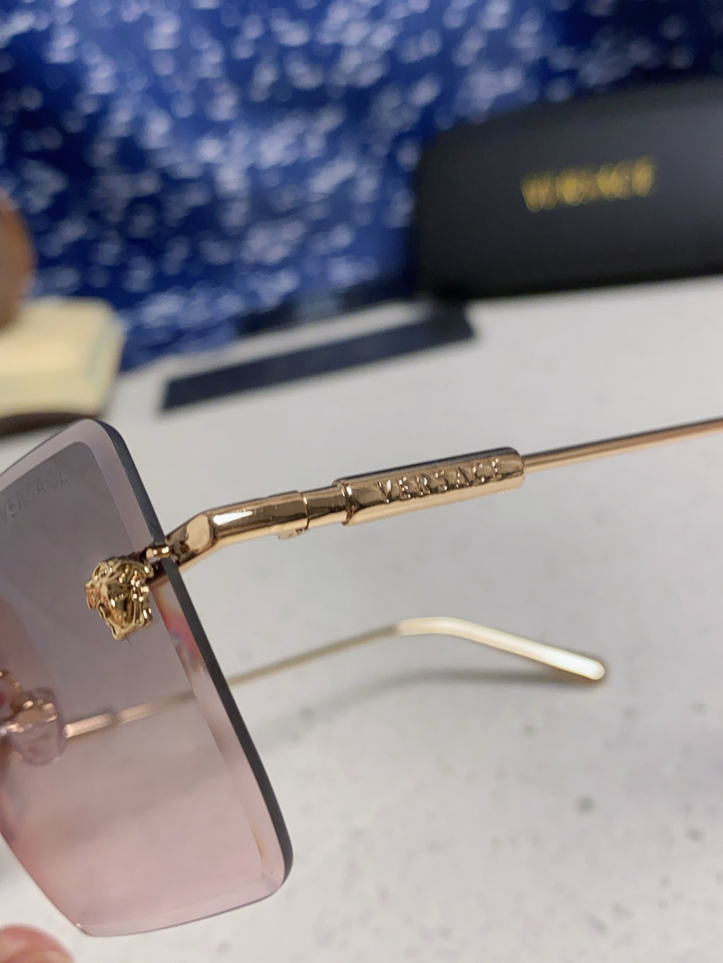 Versace Lightweight Rimless Silver Lens Sunglasses for Men & Women - 358809 - detail image 7
