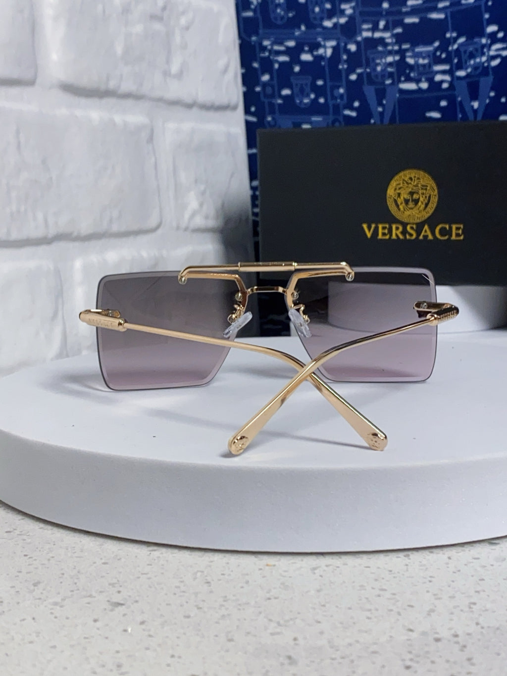 Versace Lightweight Rimless Silver Lens Sunglasses for Men & Women - 358809 - detail image 3