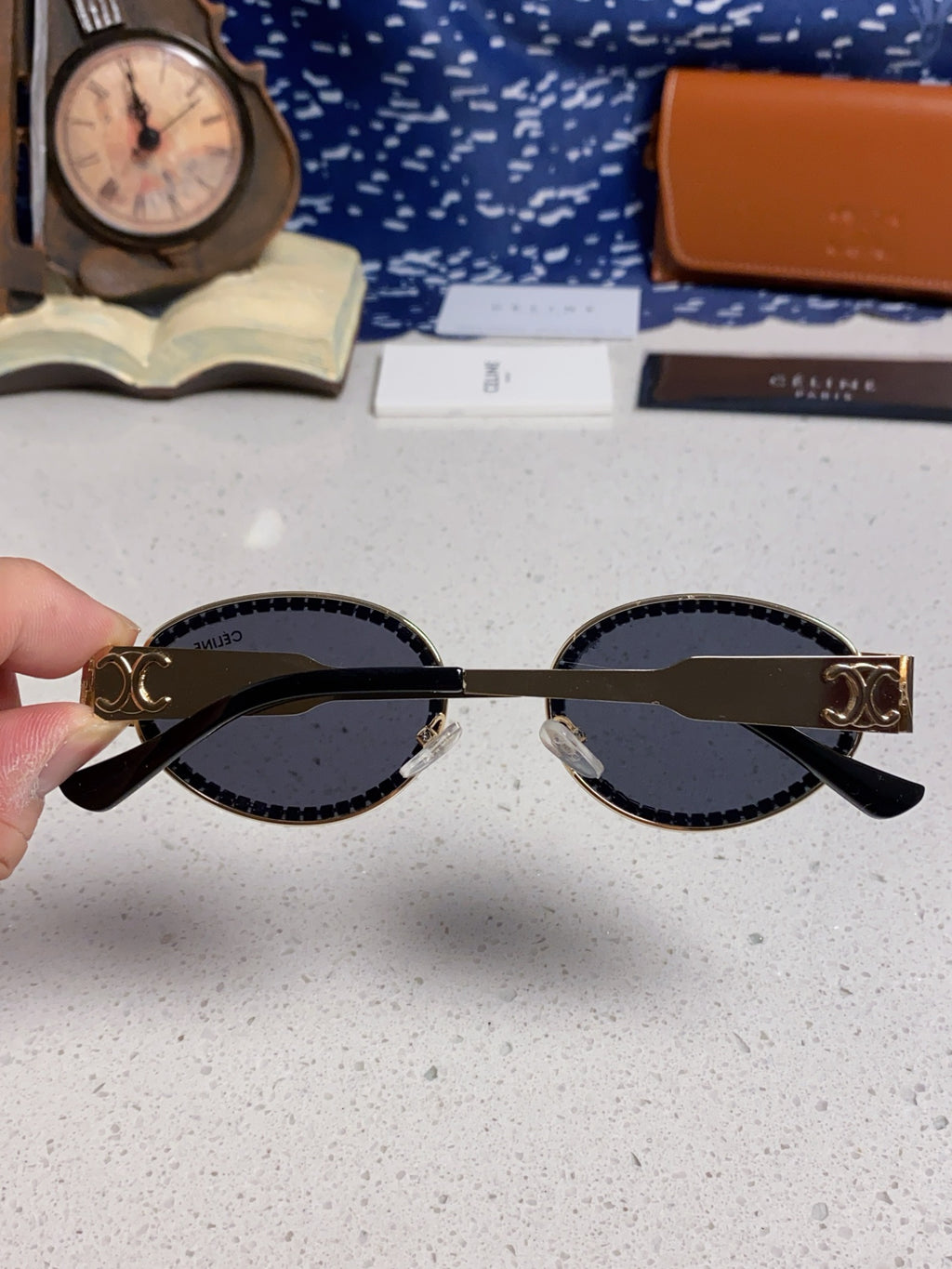 Celine Round Blue Lens Sunglasses for Men & Women - 431994 - detail image 5