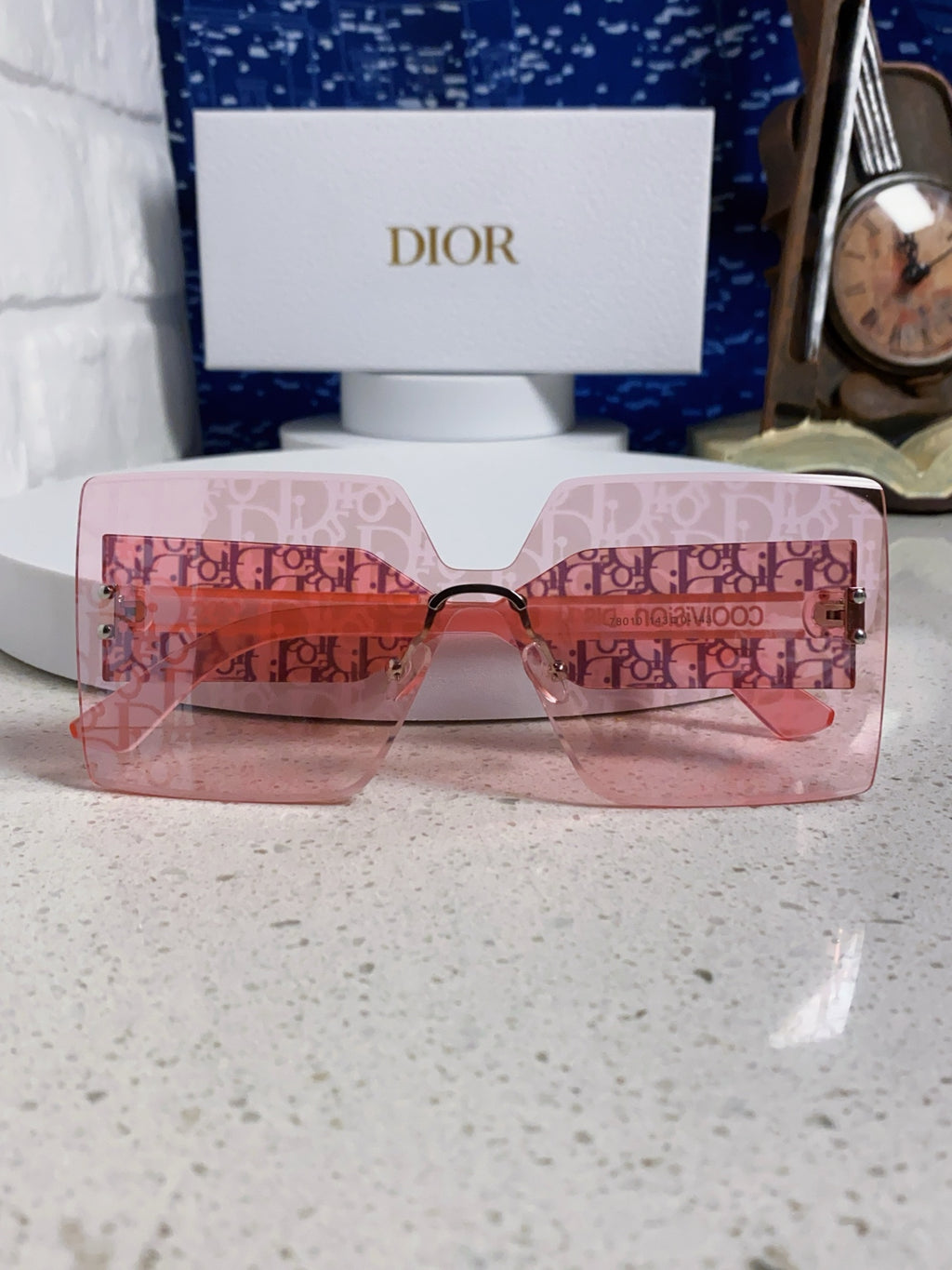 Dior Lightweight Rimless Red Lens Sunglasses for Men - detail image 8