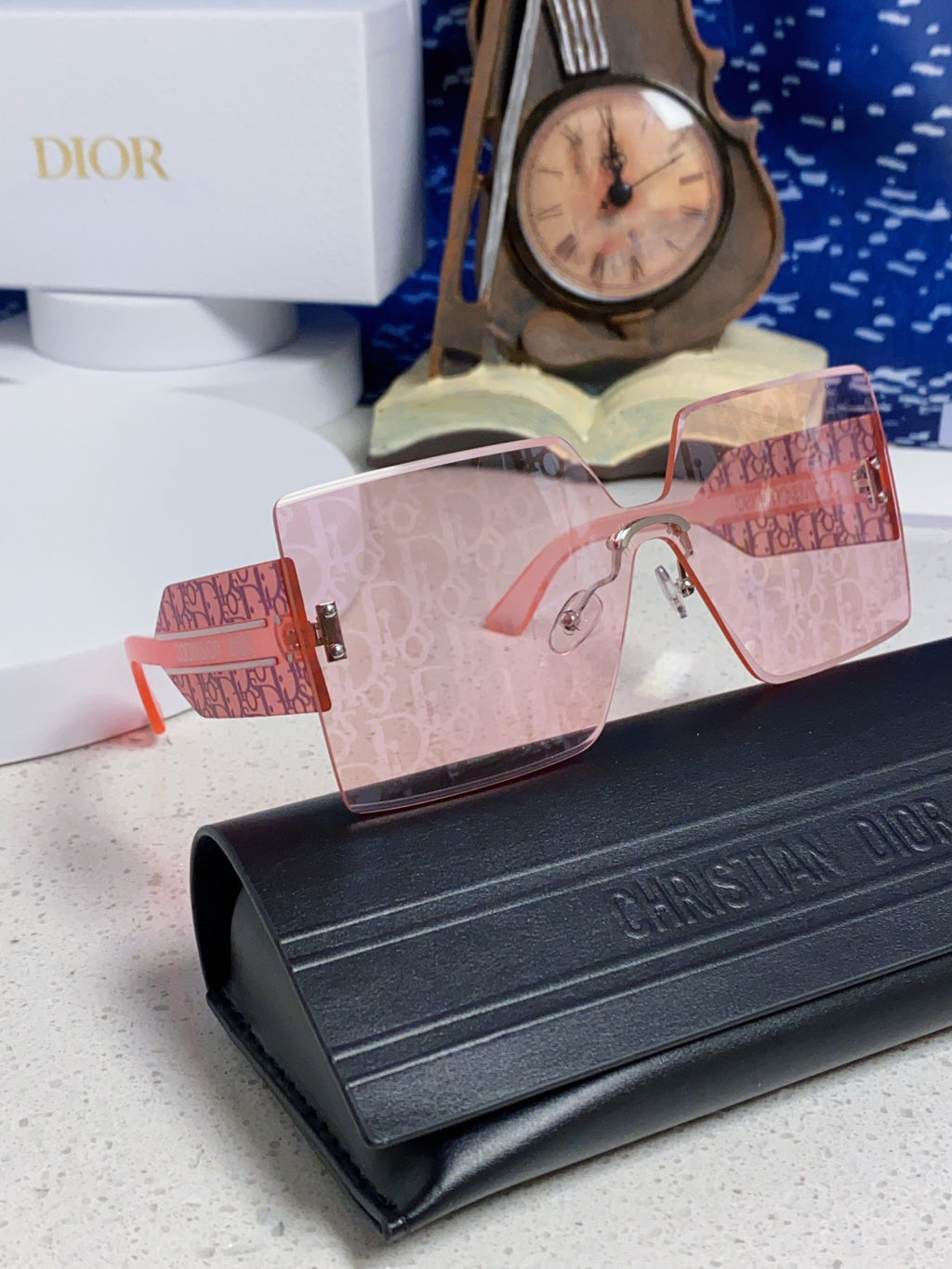 Dior Lightweight Rimless Red Lens Sunglasses for Men - detail image 9