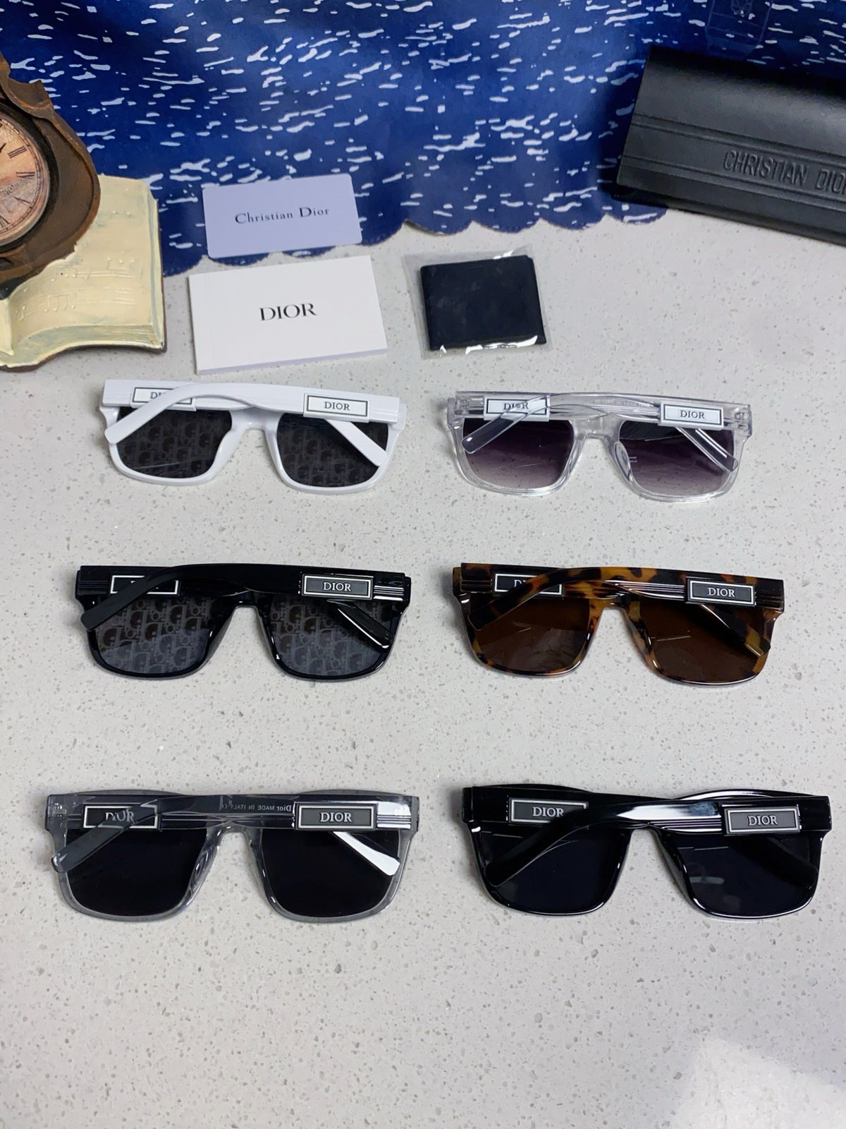 Dior Acetate Square Gray Lens Sunglasses for Men & Women - 358195 - detail image 11