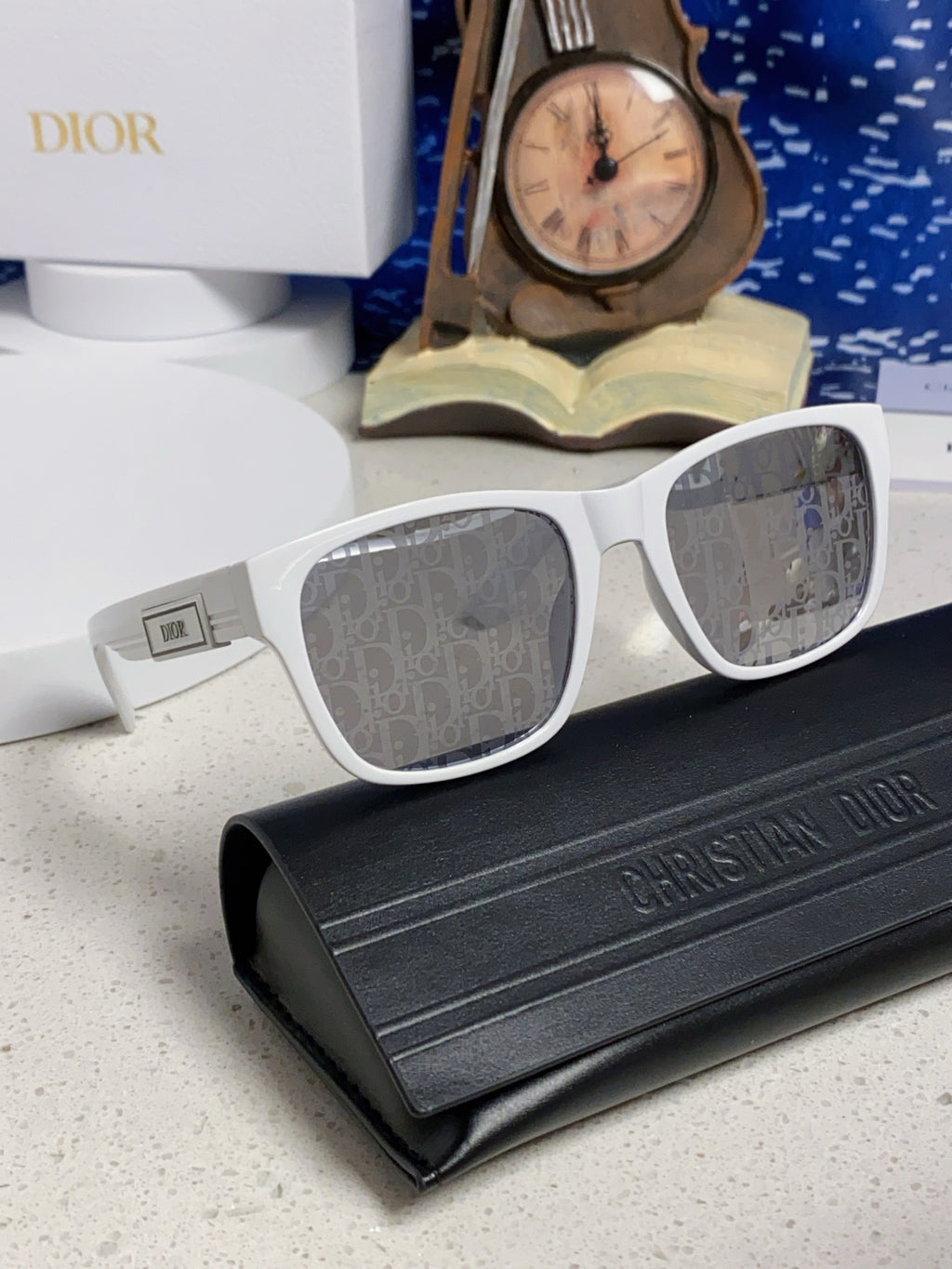 Dior Acetate Square Gray Lens Sunglasses for Men & Women - 486733 - detail image 9