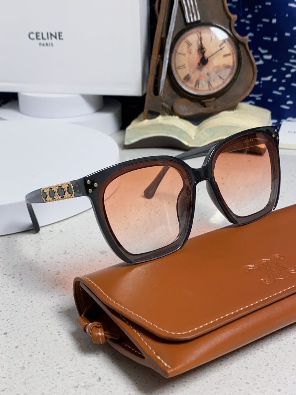 Celine Square Red Lens Sunglasses for Men & Women - 934641 - detail image 10