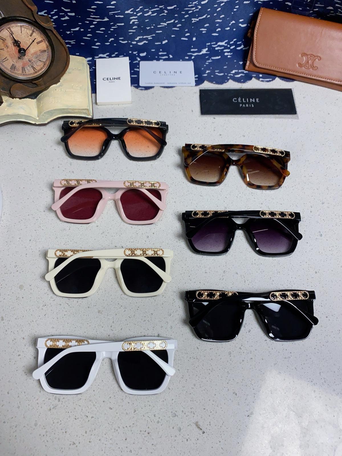 Celine Square Black Lens Sunglasses for Men & Women - 372021 - detail image 11