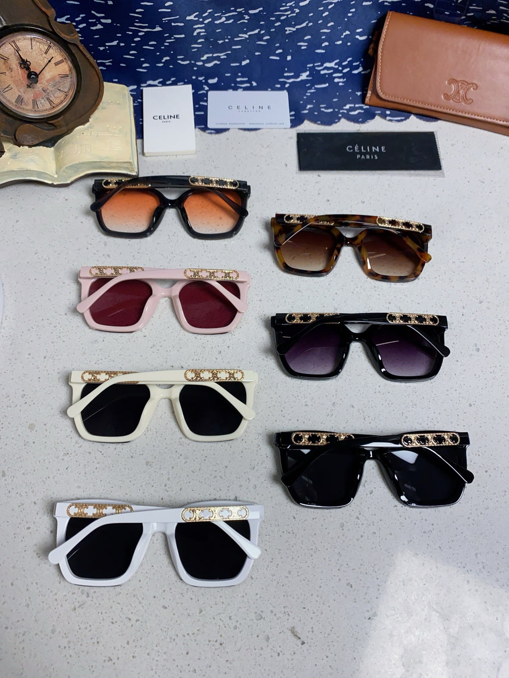 Celine Square Red Lens Sunglasses for Men & Women - 372018 - detail image 11