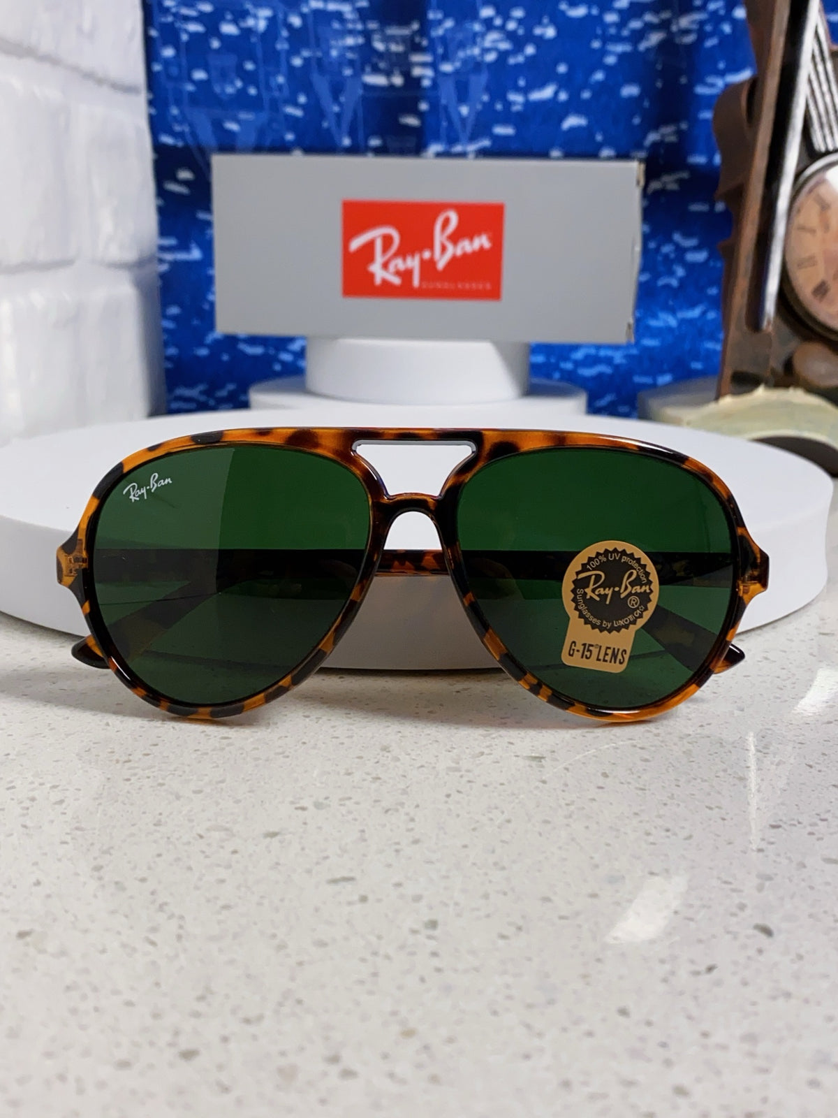 Ray-Ban RB4125 Acetate Aviator Black Lens Sunglasses for Men - 372713 - detail image 8