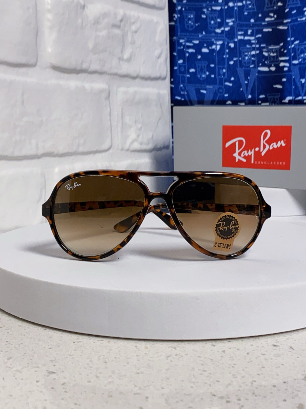 Ray-Ban RB4125 Acetate Aviator Brown Lens Sunglasses for Men - detail image 2