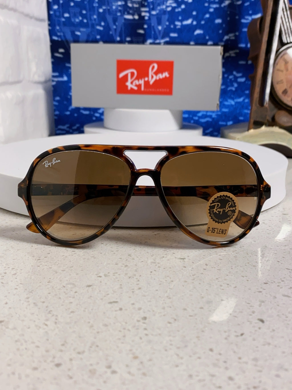 Ray-Ban RB4125 Acetate Aviator Brown Lens Sunglasses for Men - detail image 9