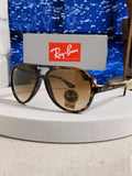 Ray-Ban RB4125 Acetate Aviator Brown Lens Sunglasses for Men