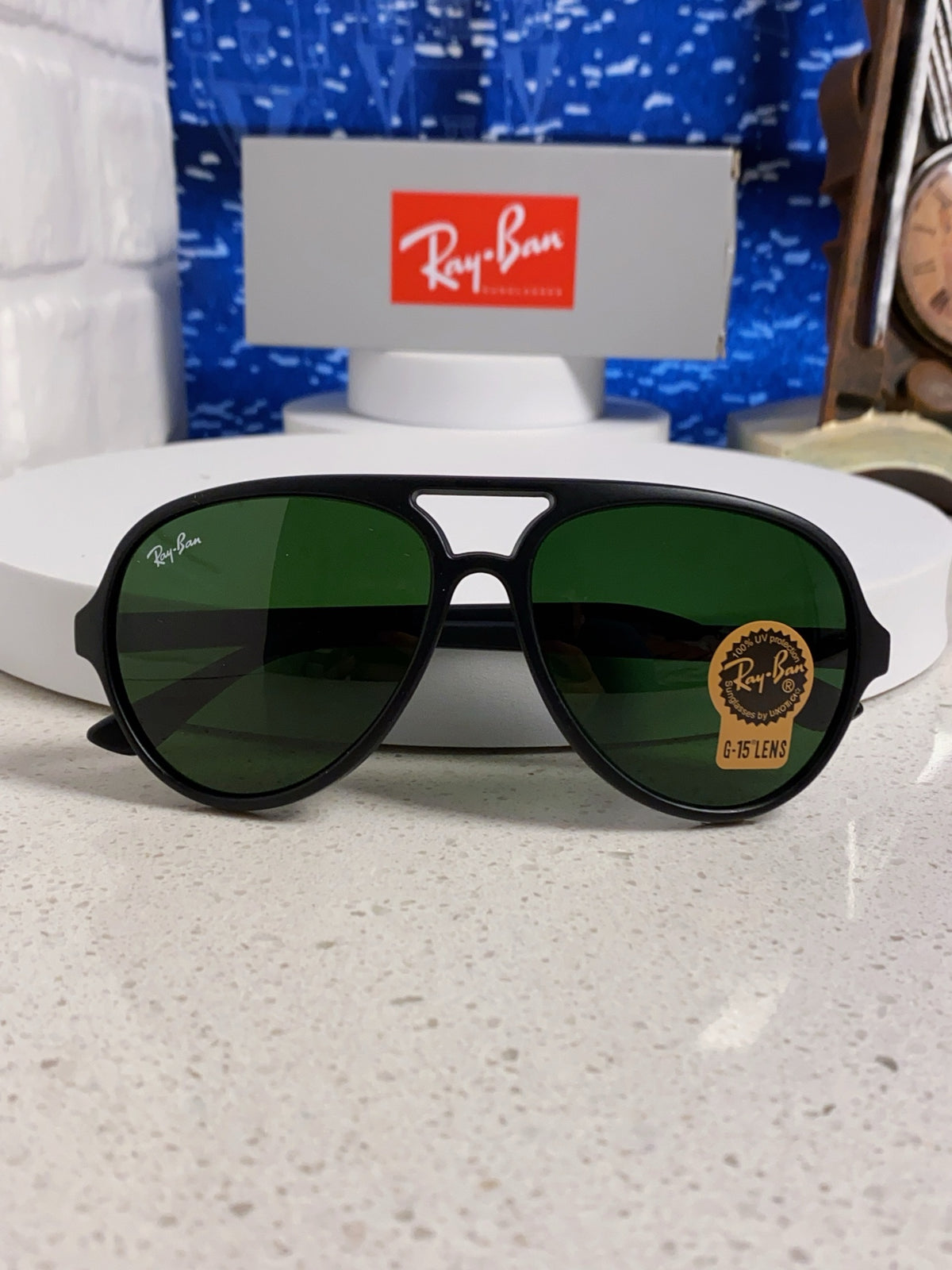 Ray-Ban RB4125 Acetate Aviator Black Lens Sunglasses for Men - 372715 - detail image 9