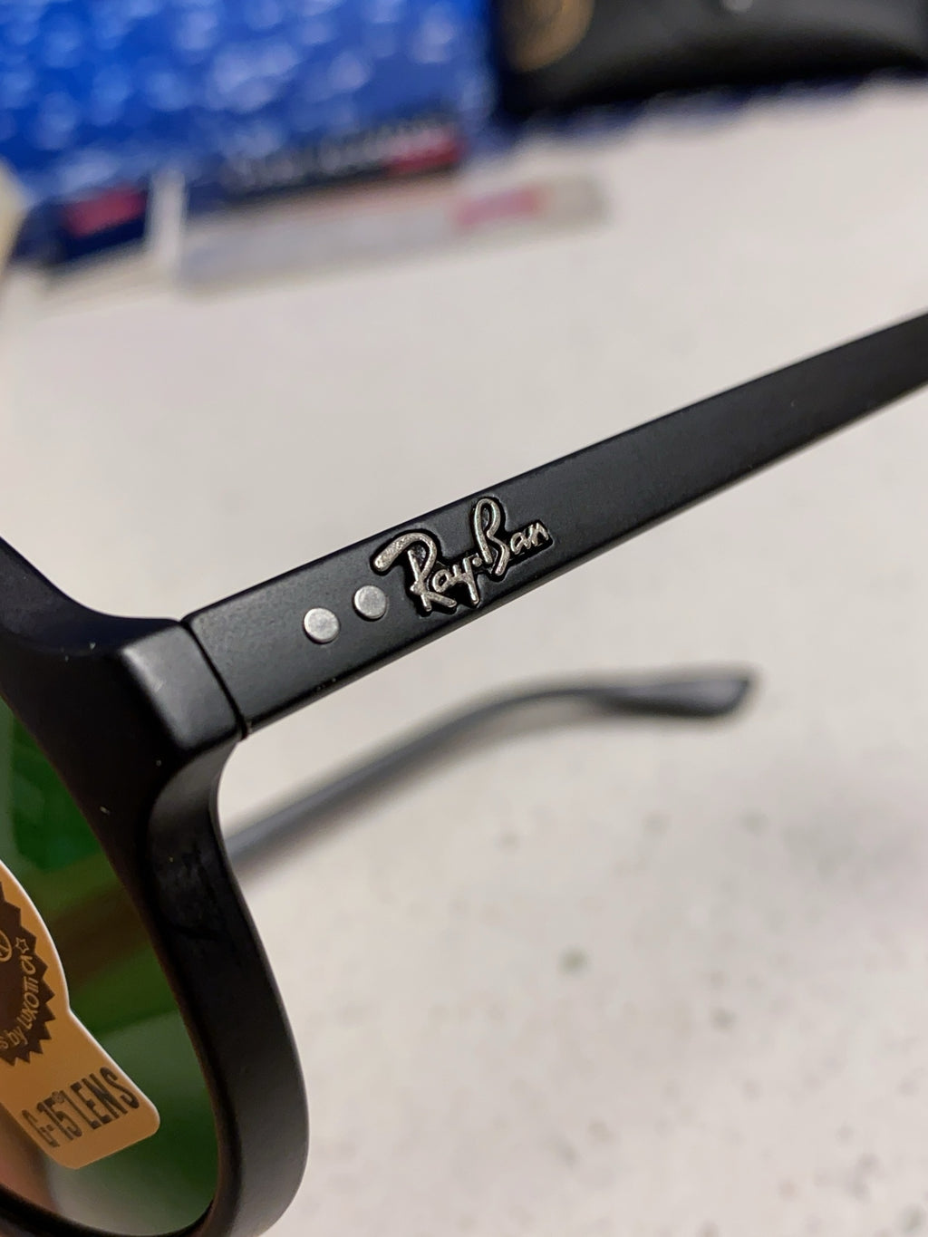Ray-Ban RB4125 Acetate Aviator Black Lens Sunglasses for Men - 372715 - detail image 7