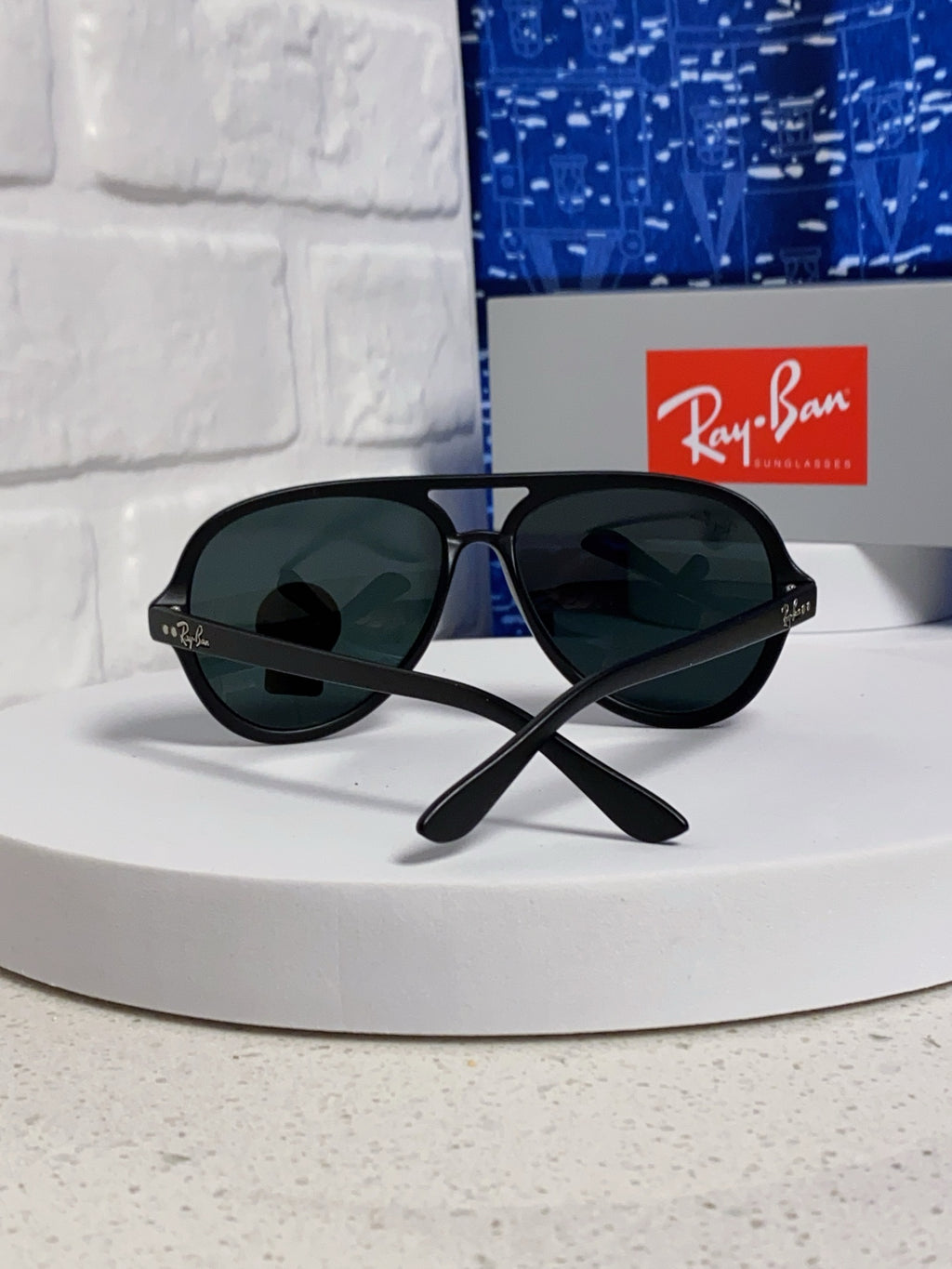 Ray-Ban RB4125 Acetate Aviator Black Lens Sunglasses for Men - detail image 3