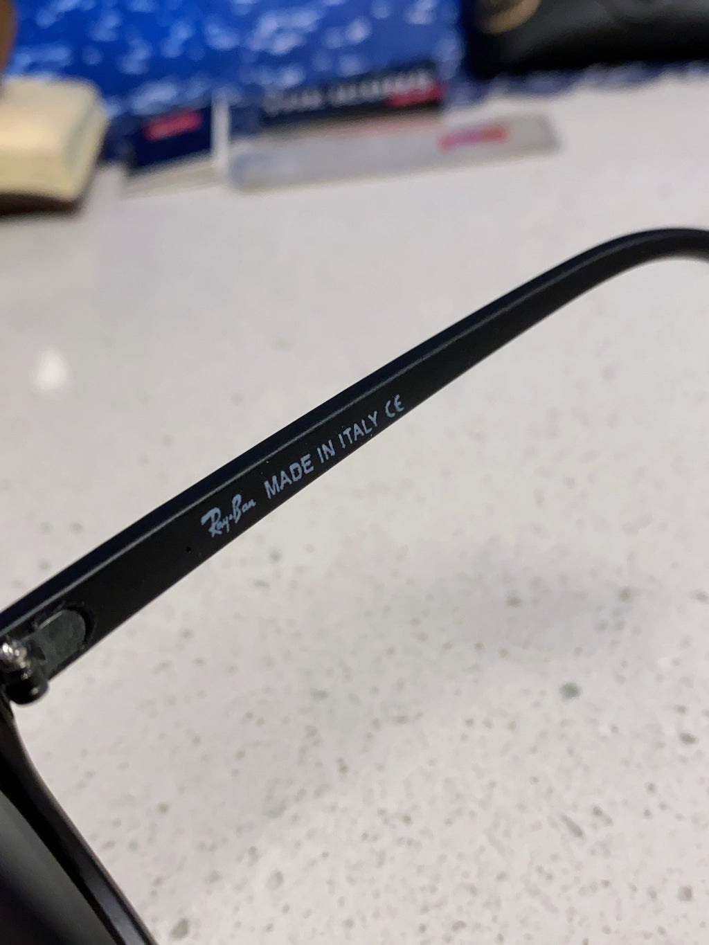 Ray-Ban RB4125 Acetate Aviator Black Lens Sunglasses for Men - detail image 8