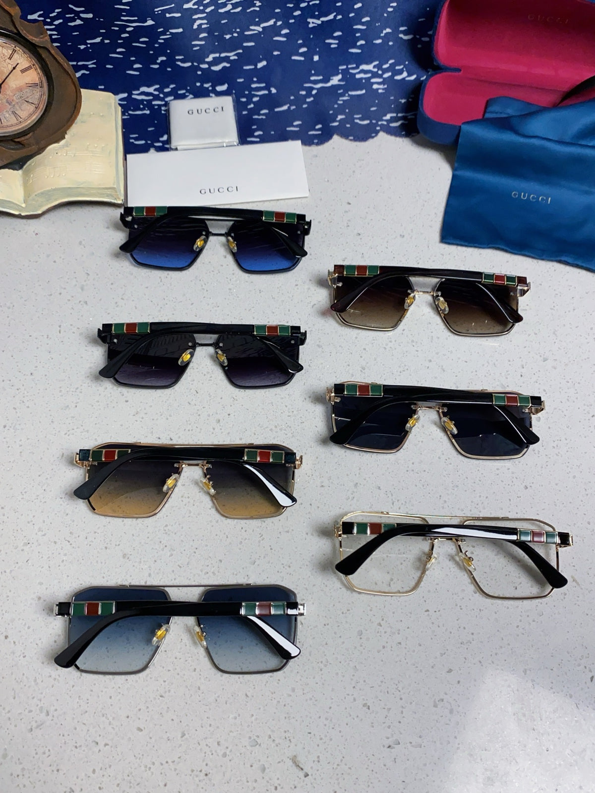 Gucci Polarized Rimless Blue Lens Sunglasses for Men & Women - detail image 11