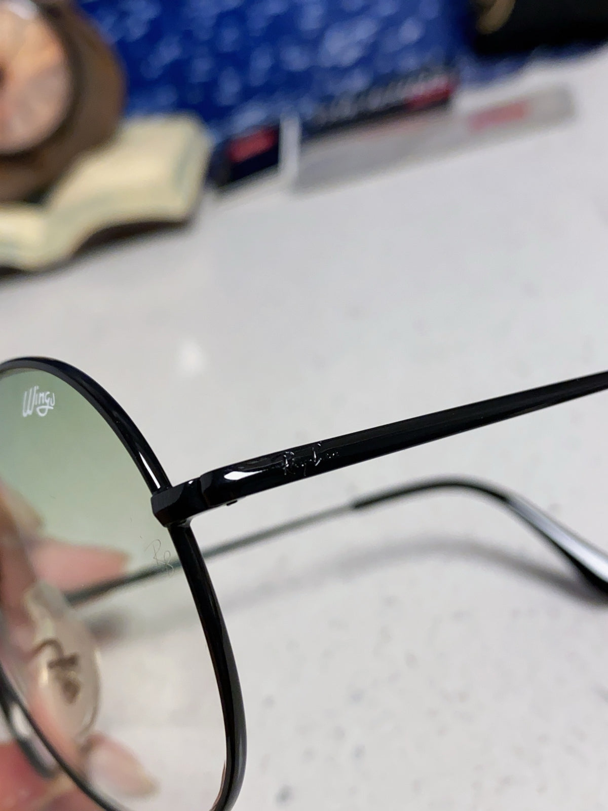 Ray-Ban RB3597 Metal Aviator Silver Lens Sunglasses for Men & Women - detail image 6