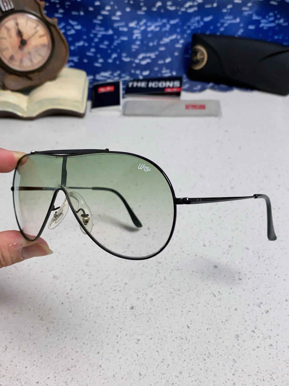 Ray-Ban RB3597 Metal Aviator Silver Lens Sunglasses for Men & Women - detail image 5