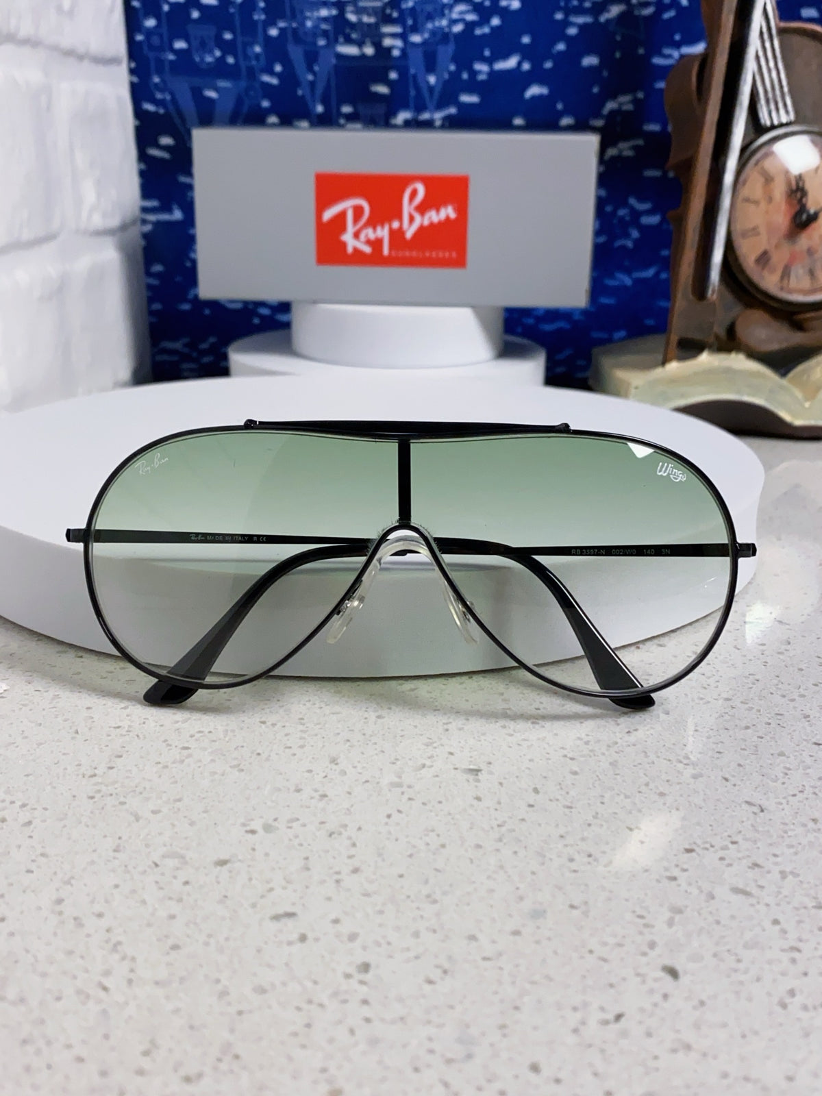Ray-Ban RB3597 Metal Aviator Silver Lens Sunglasses for Men & Women - detail image 8