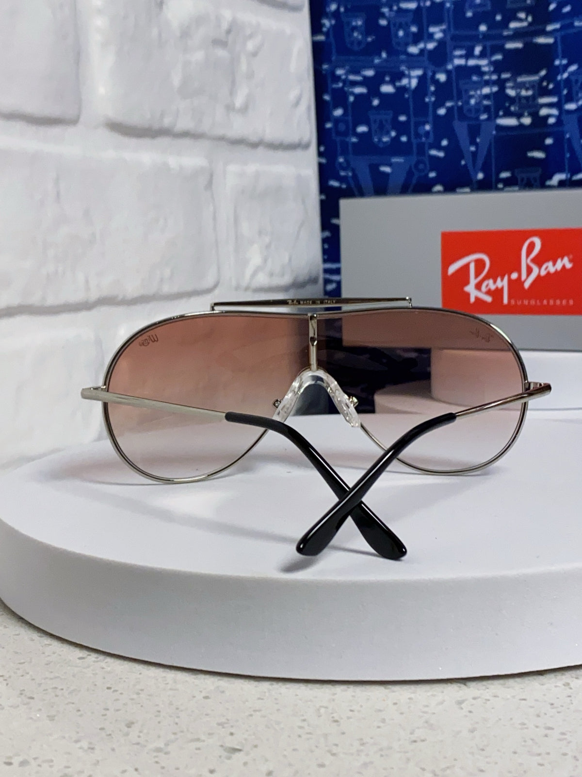 Ray-Ban RB3597 Metal Aviator Red Lens Sunglasses for Men & Women - detail image 3