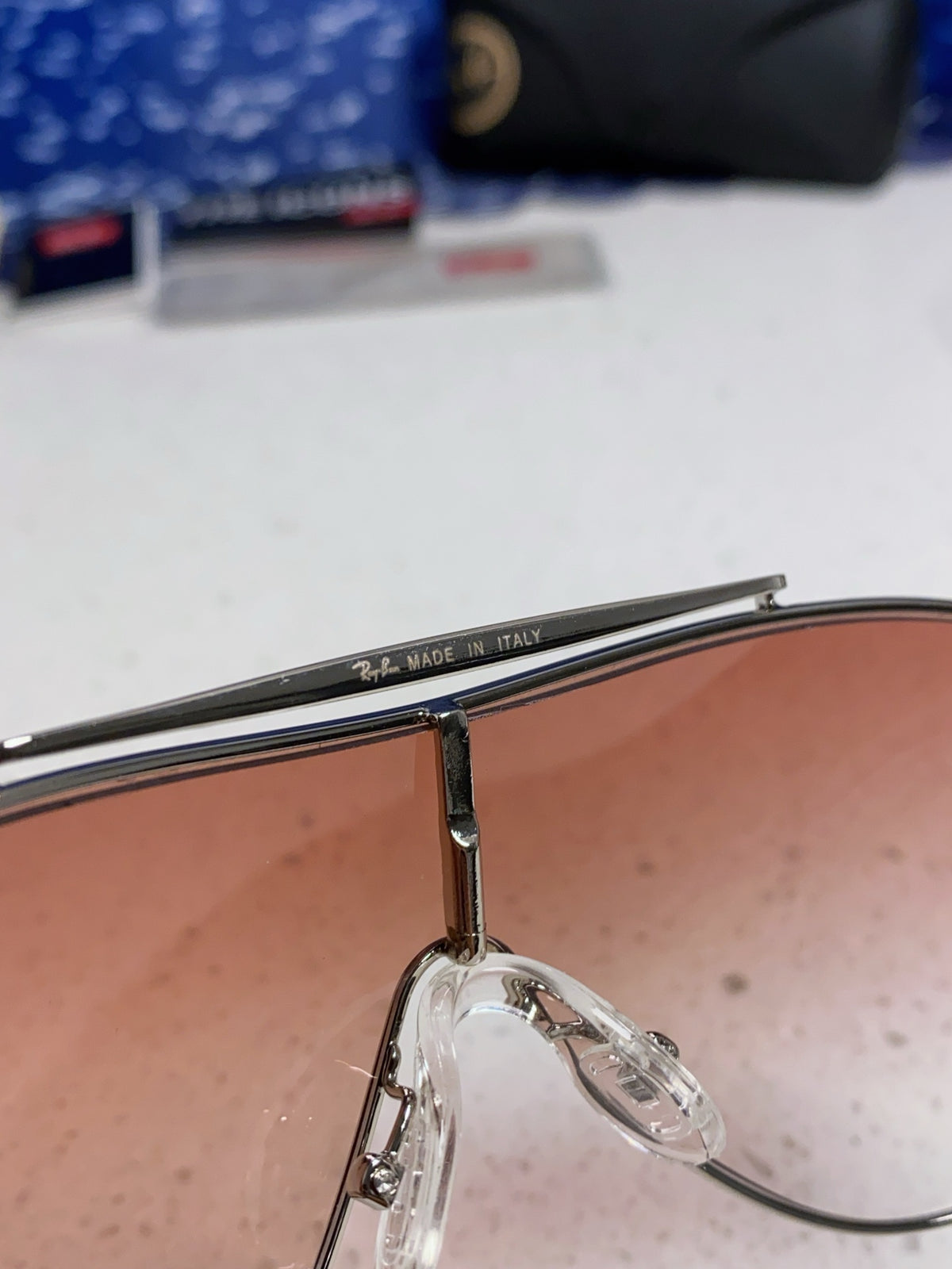 Ray-Ban RB3597 Metal Aviator Red Lens Sunglasses for Men & Women - detail image 7