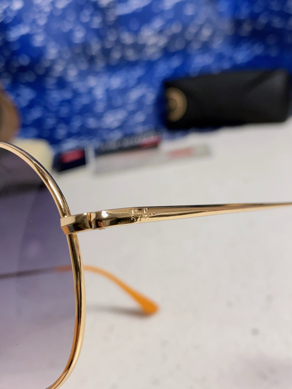 Ray-Ban RB3597 Metal Aviator Blue Lens Sunglasses for Men & Women - detail image 7