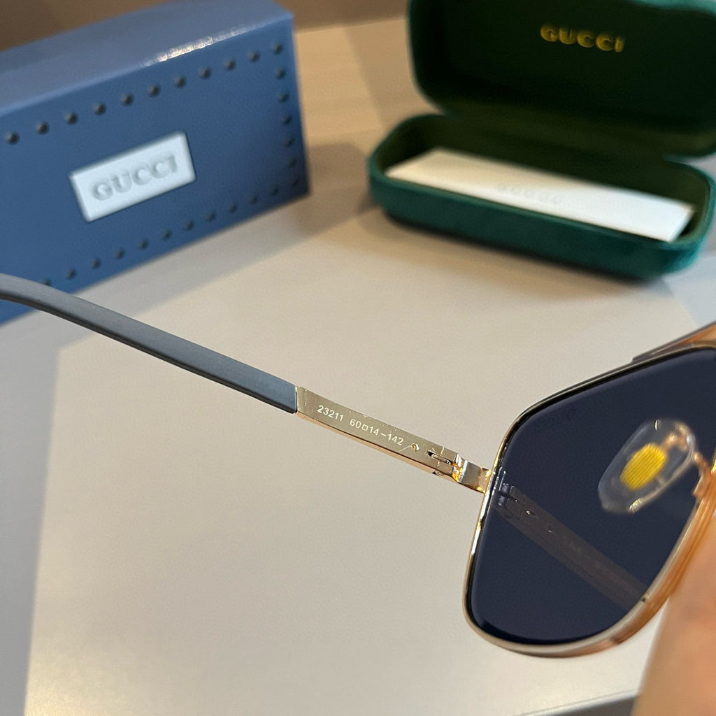 Gucci Polarized Fashion Gold Lens Sunglasses for Men - detail image 9