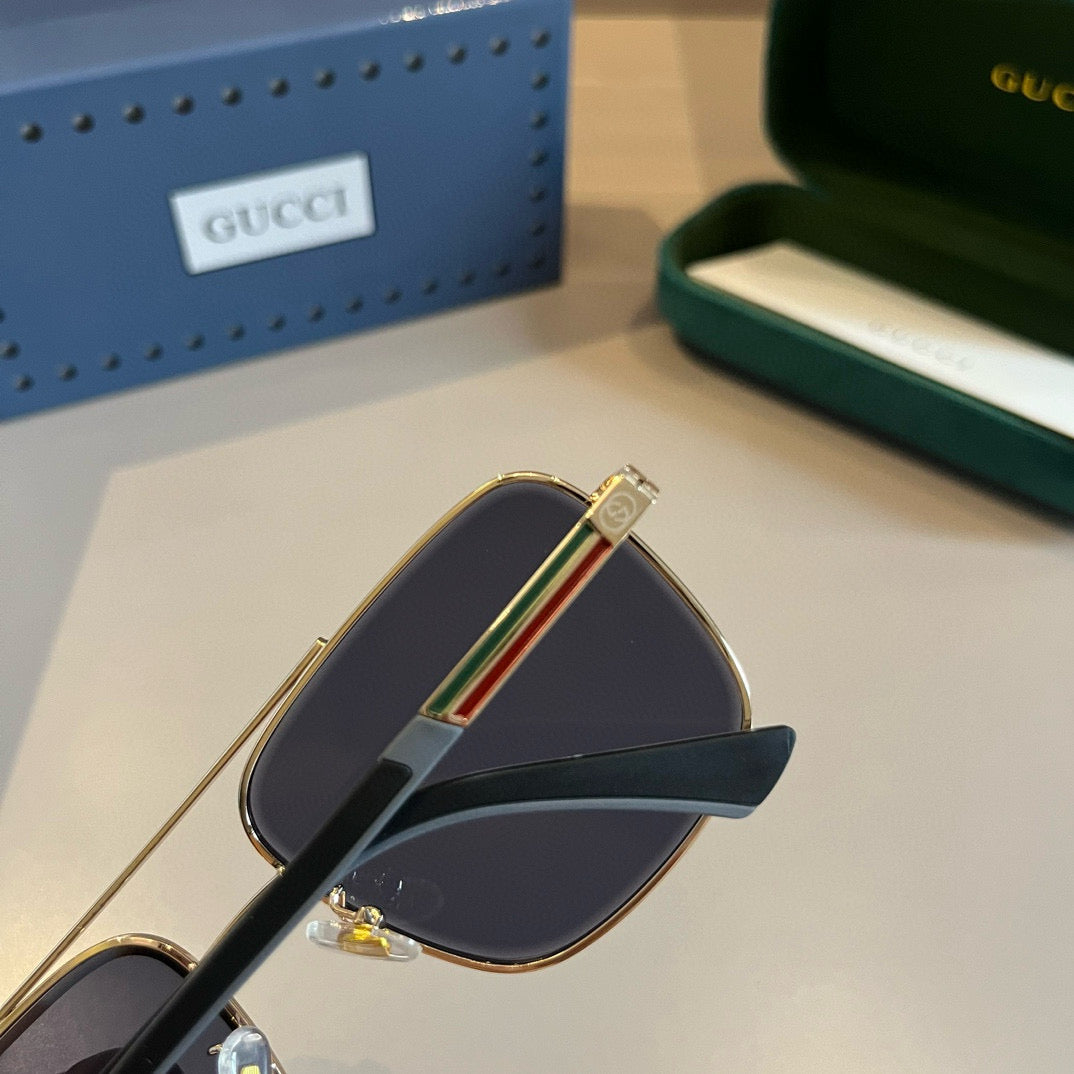 Gucci Polarized Fashion Gold Lens Sunglasses for Men - detail image 7