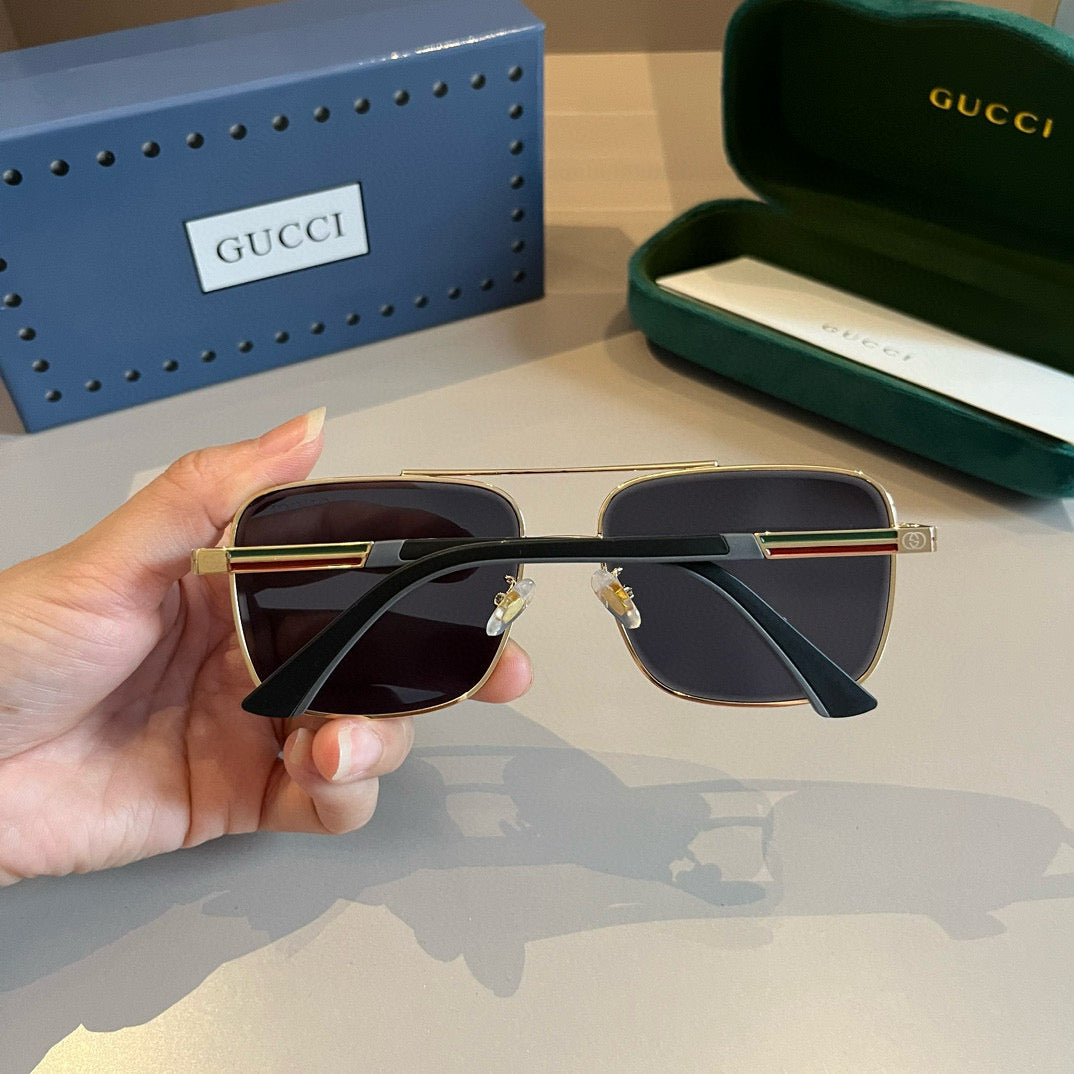 Gucci Polarized Fashion Gold Lens Sunglasses for Men - detail image 6