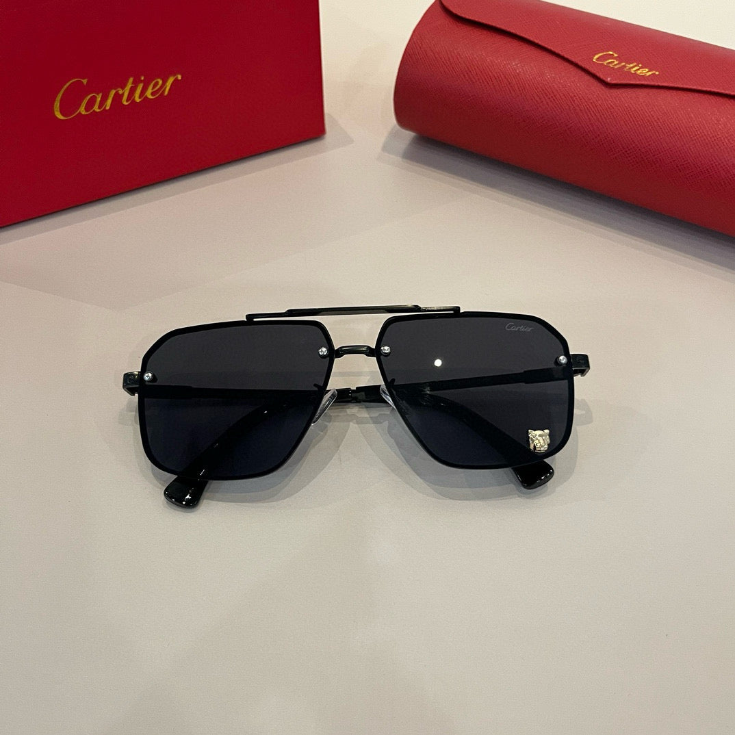 Cartier Lightweight Metal Rimless Silver Lens Sunglasses for Men & Wo - 487330 - detail image 5
