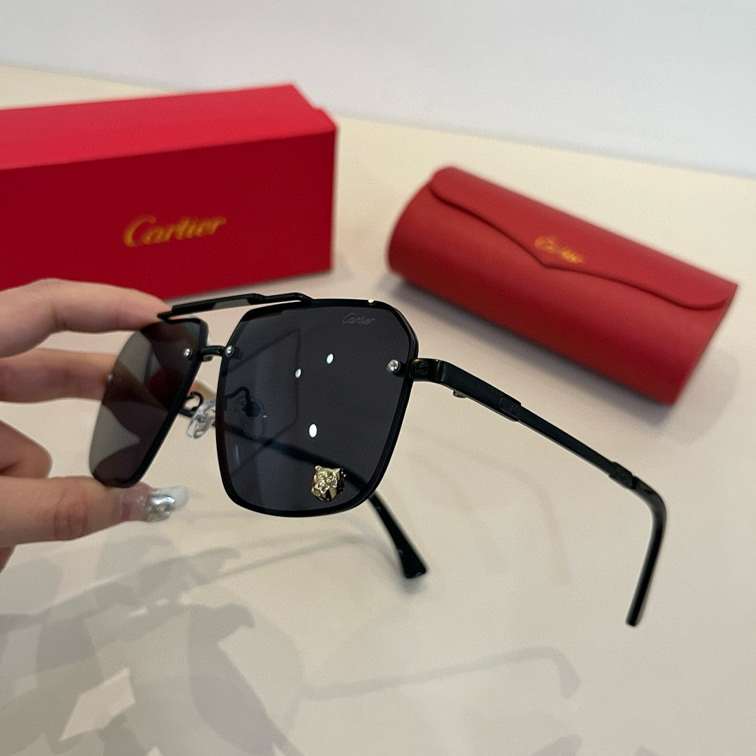 Cartier Lightweight Metal Rimless Silver Lens Sunglasses for Men & Wo - 487330 - detail image 4