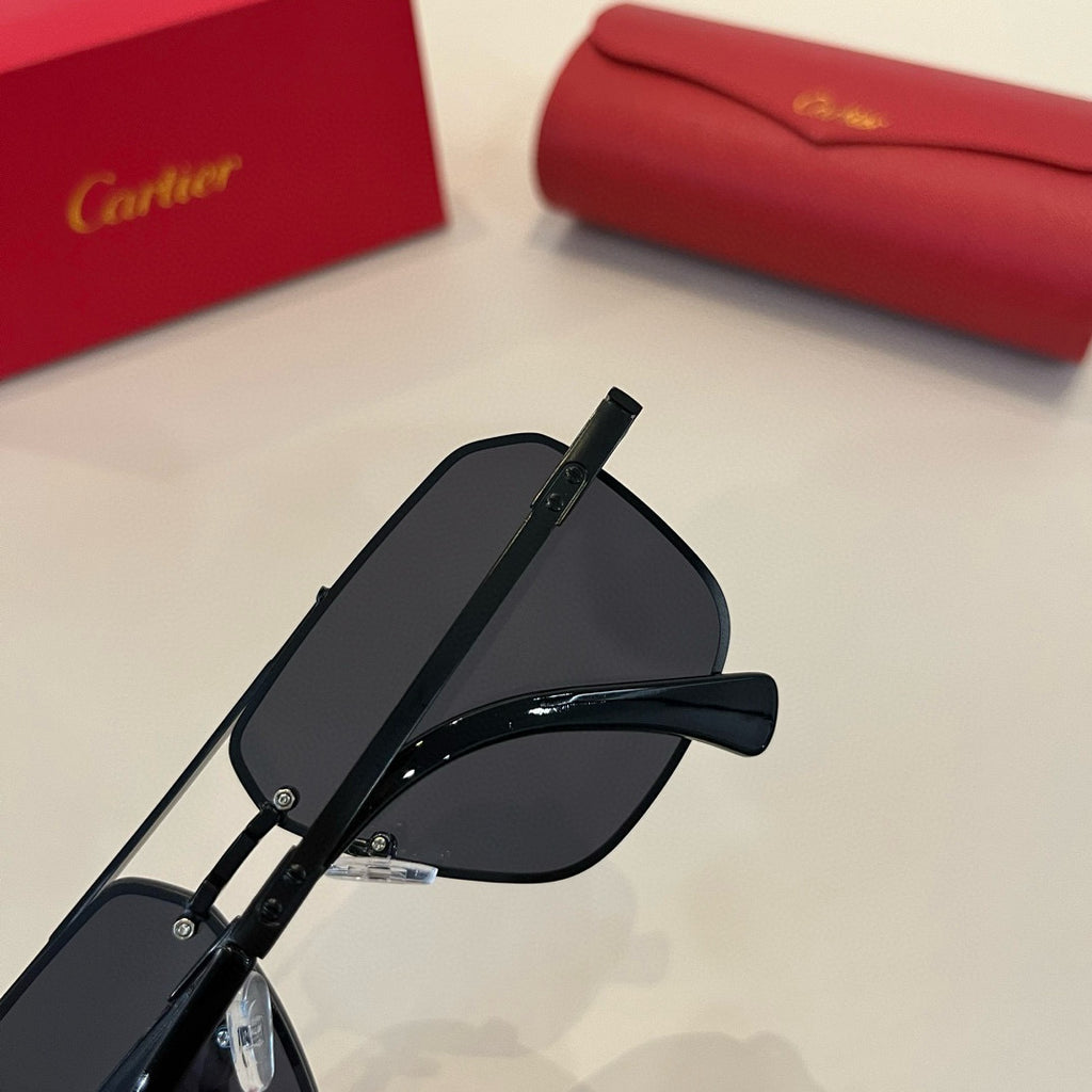 Cartier Lightweight Metal Rimless Silver Lens Sunglasses for Men & Wo - 487330 - detail image 8