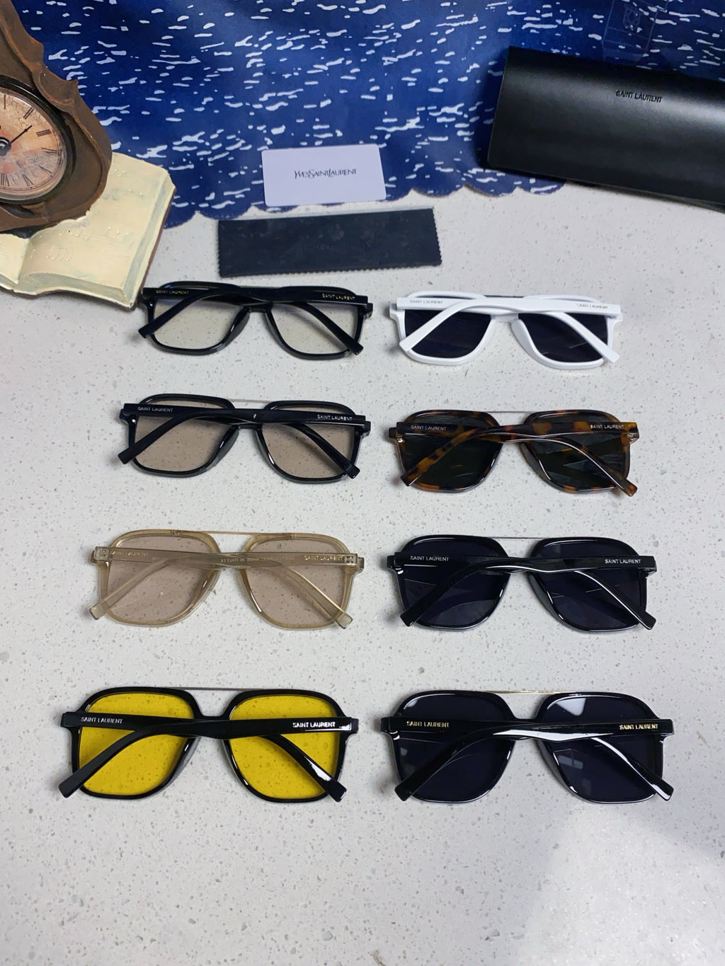 Saint Laurent SL545 Square Black Lens Sunglasses for Men & Women - 867143 - detail image 10