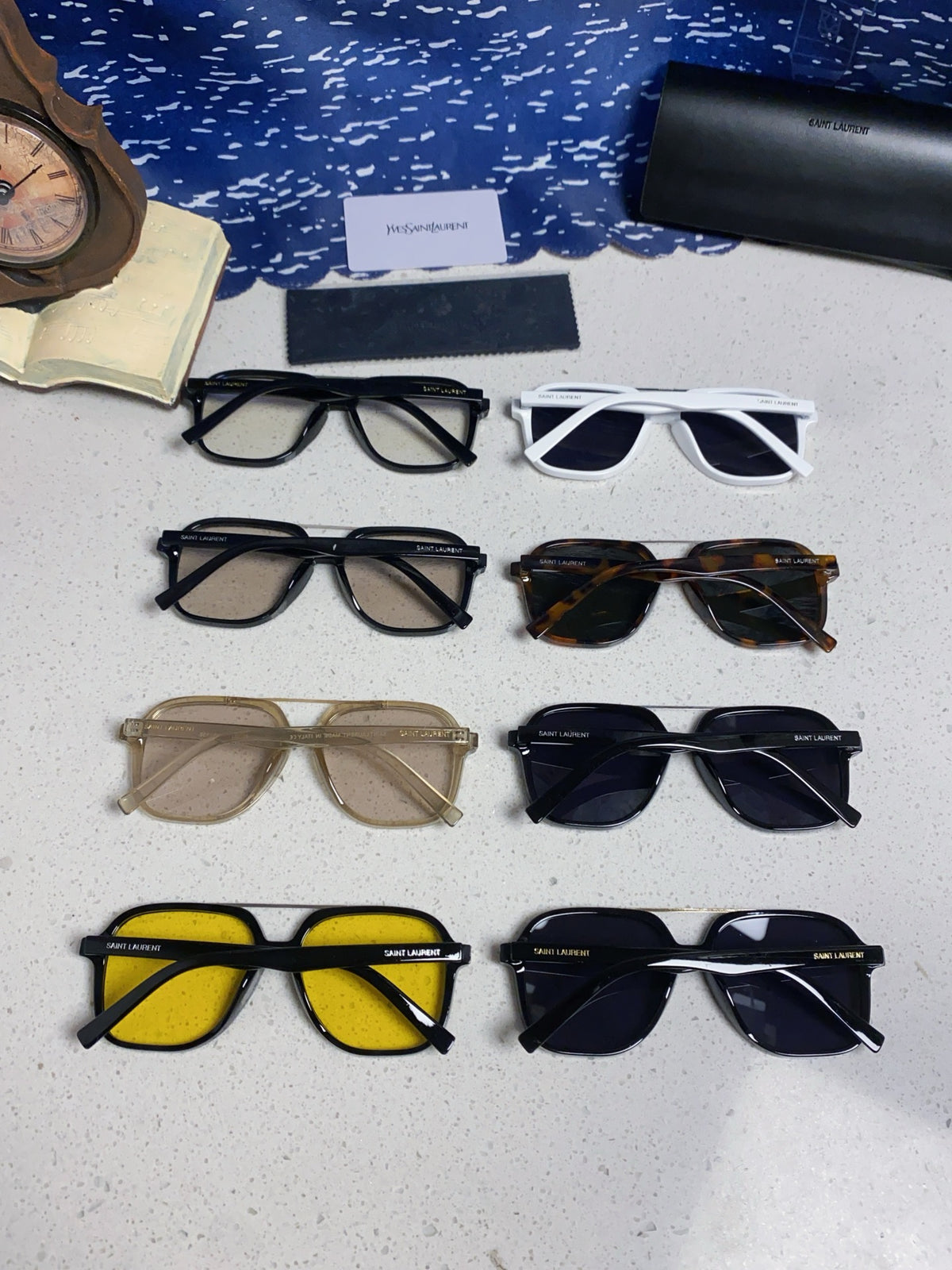 Saint Laurent SL545 Square Blue Lens Sunglasses for Men & Women - 415568 - detail image 10