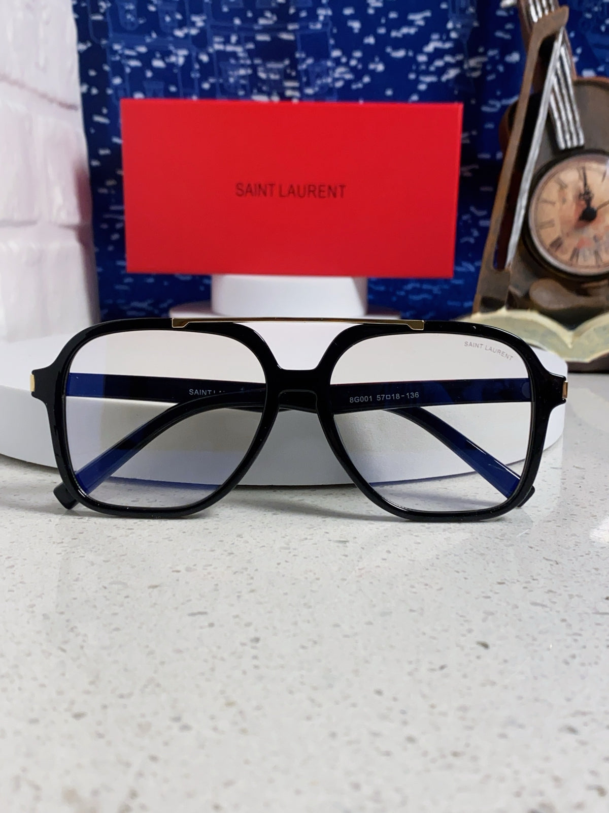 Saint Laurent SL545 Square Silver Lens Sunglasses for Men & Women - 431919 - detail image 9