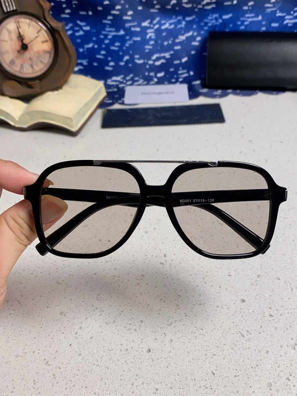 Saint Laurent SL545 Square Black Lens Sunglasses for Men & Women - 431920 - detail image 4