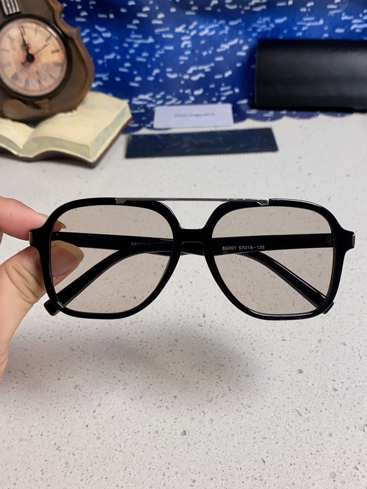 Saint Laurent SL545 Square Black Lens Sunglasses for Men & Women - 431920 - detail image 4