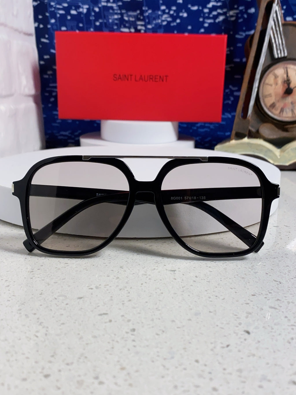 Saint Laurent SL545 Square Black Lens Sunglasses for Men & Women - 431920 - detail image 9