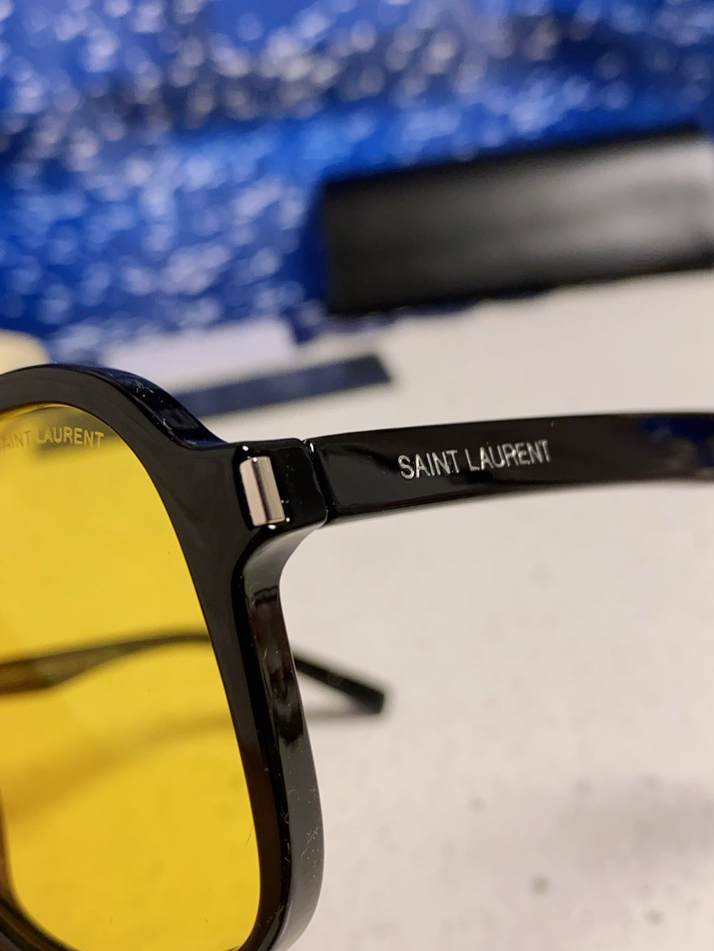 Saint Laurent SL545 Square Yellow Lens Sunglasses for Men & Women - detail image 7