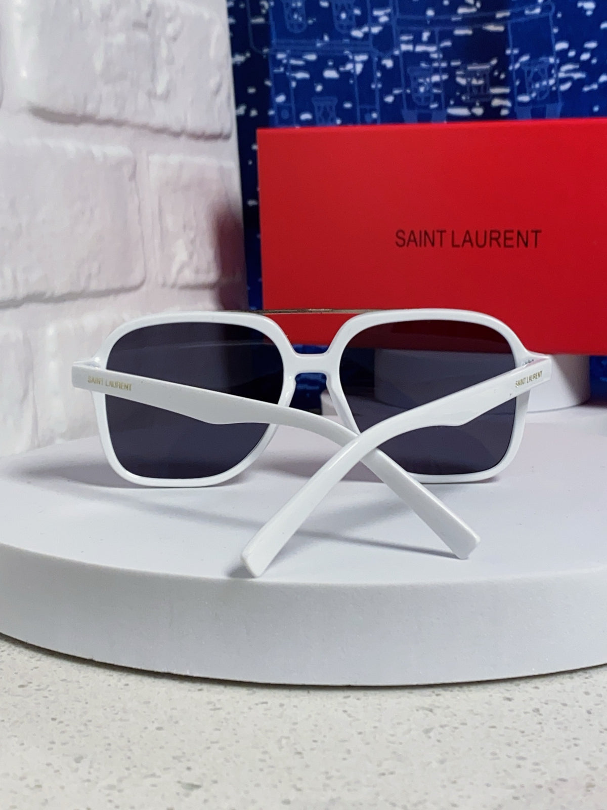 Saint Laurent SL545 Square Blue Lens Sunglasses for Men & Women - 415568 - detail image 3