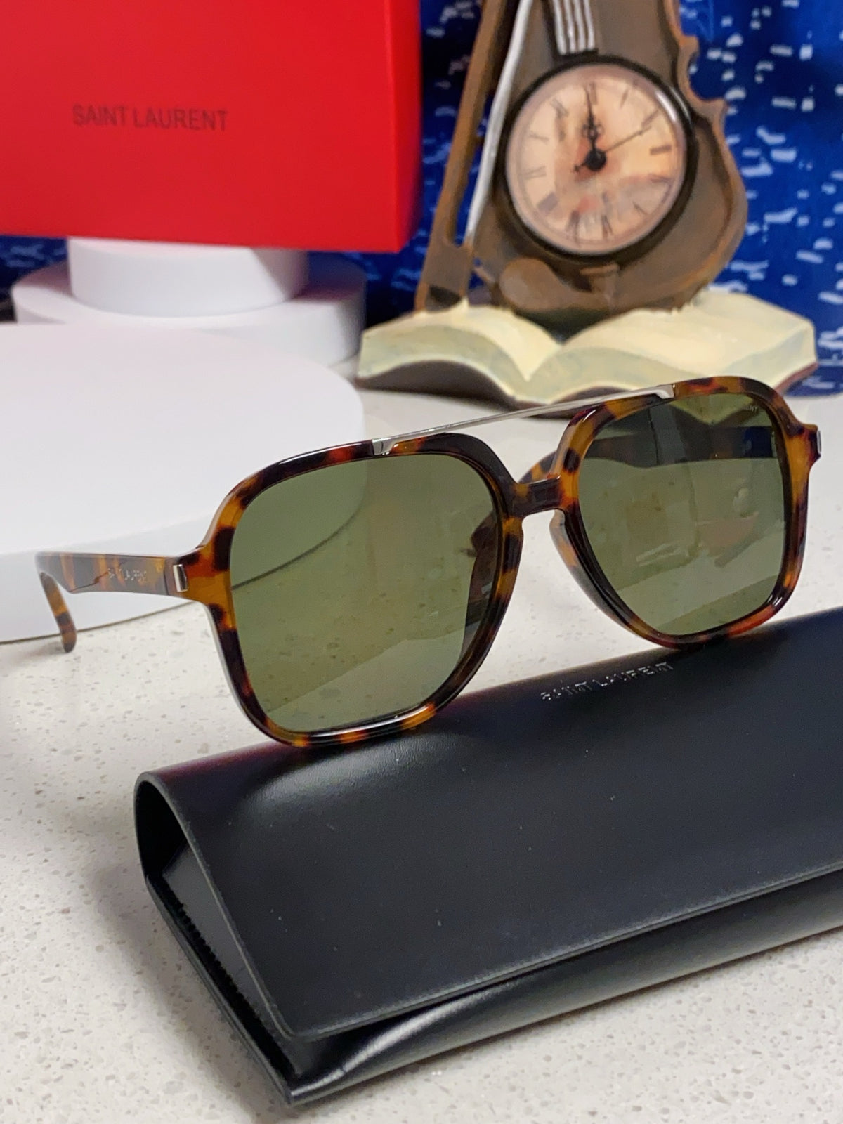 Saint Laurent SL545 Square Black Lens Sunglasses for Men & Women - 415569 - detail image 9