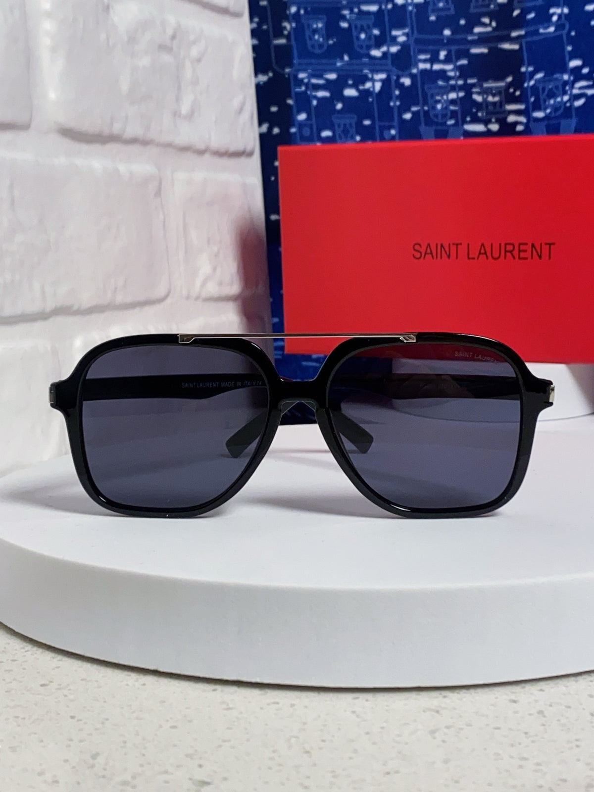 Saint Laurent SL545 Square Blue Lens Sunglasses for Men & Women - detail image 2