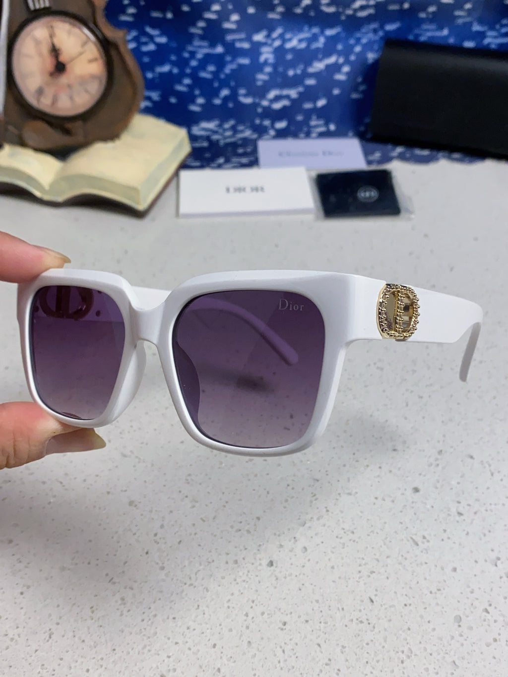 Dior Oversized Silver Lens Sunglasses for Women - detail image 6