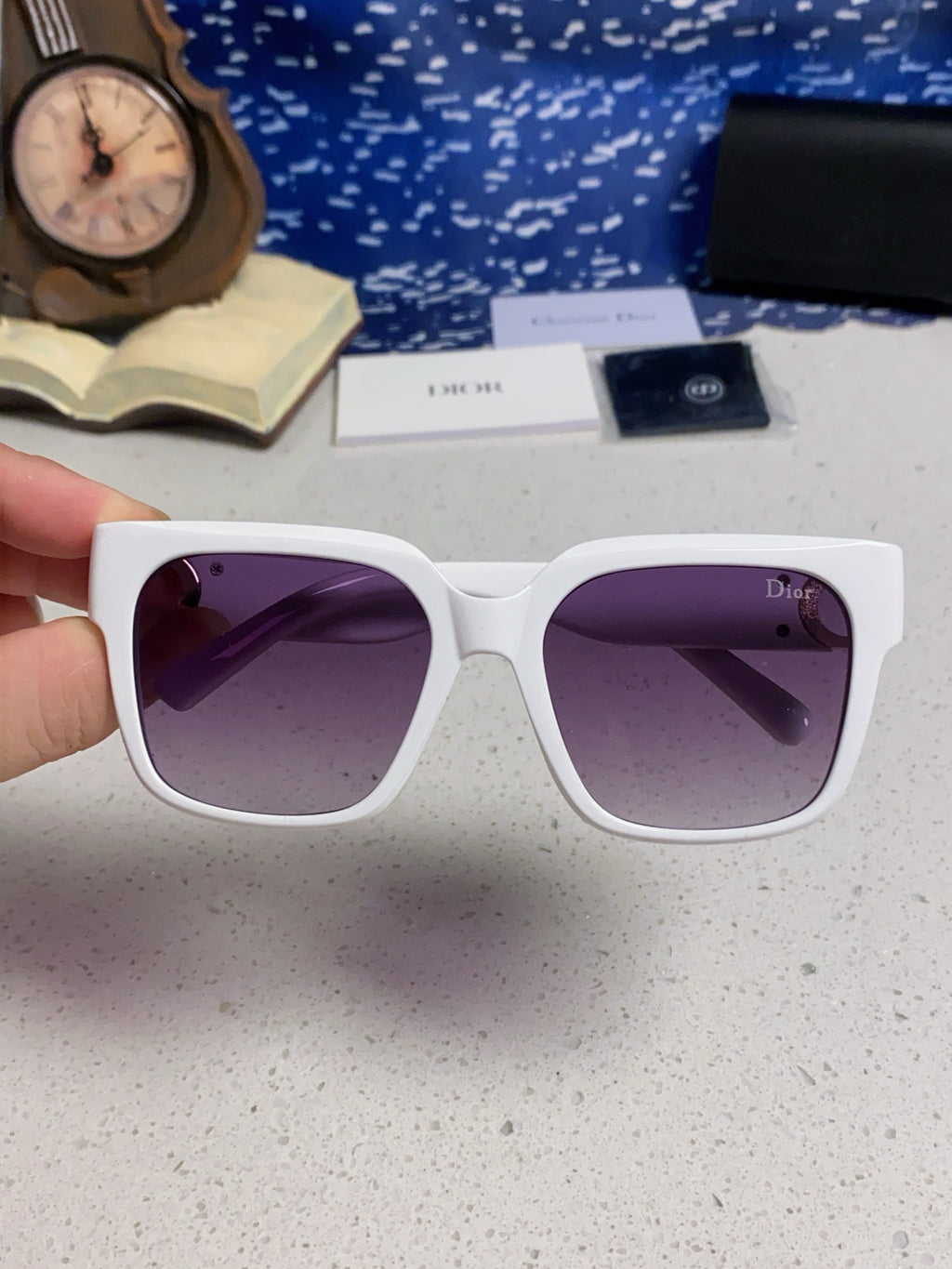 Dior Oversized Silver Lens Sunglasses for Women - detail image 4